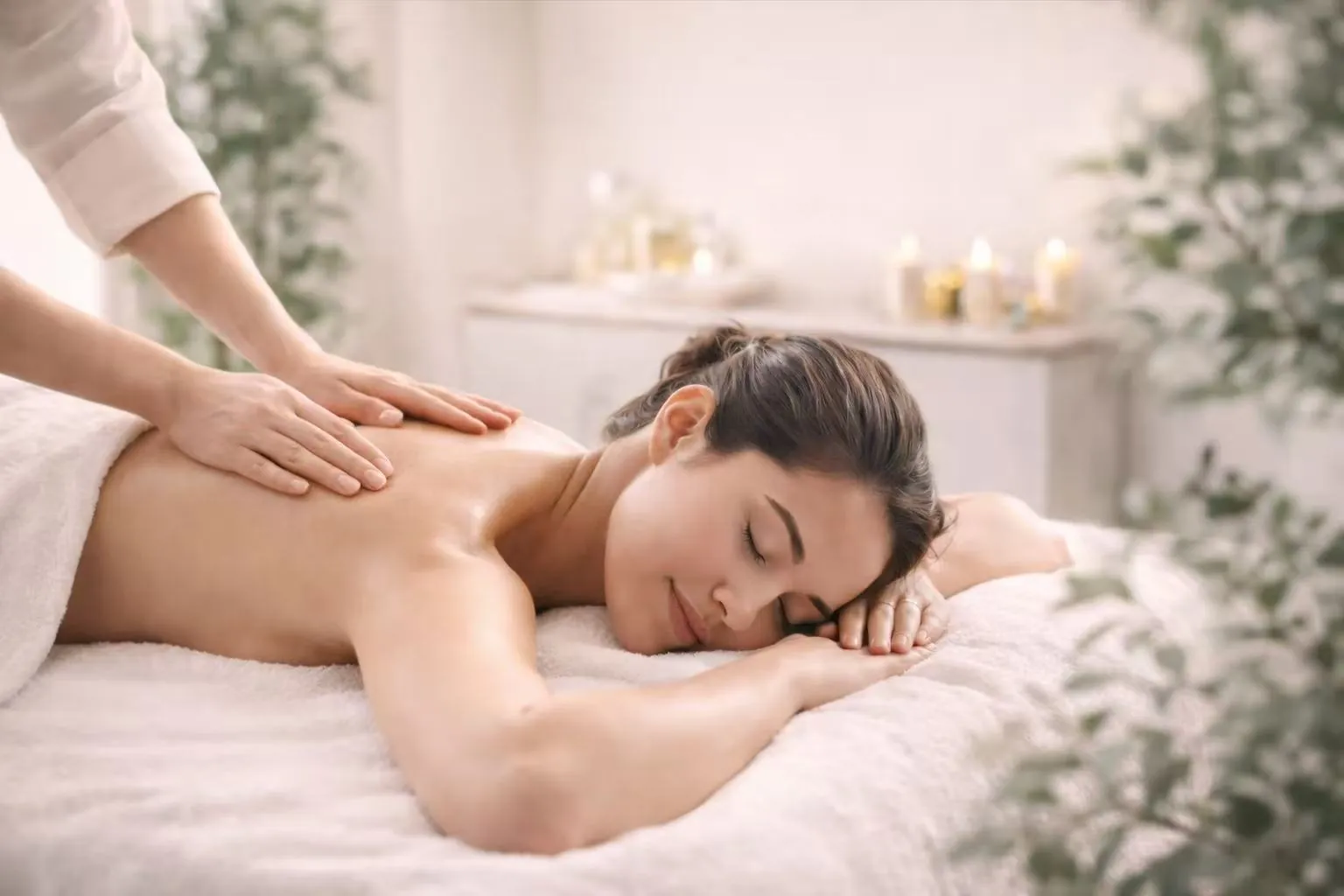Crystal Spa therapist providing care
